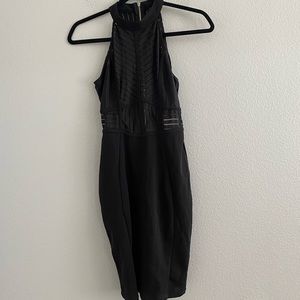 NWT Iris Black Sheer Sleeveless Dress Sz S